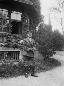 John Monash at his headquarters in the Villers- Bretonneux sector. (Pic: Australian War Memorial)
